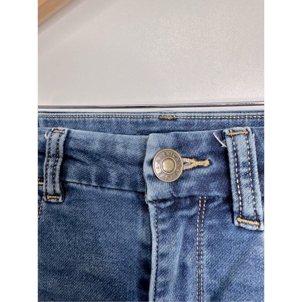 American Eagle Jeans Womens Distressed Blue Pants Stretch Size 4 - Picture 7 of 11